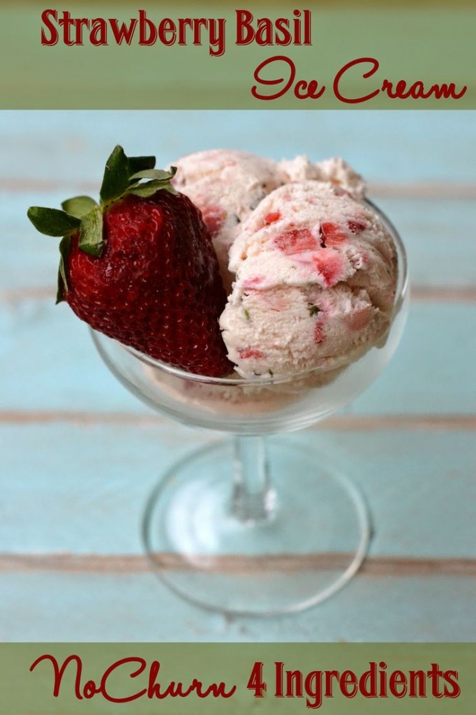 Strawberry Basil Icecream
