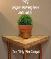 DIY Copper Herringbone Side Table & Casual Friday Link Up