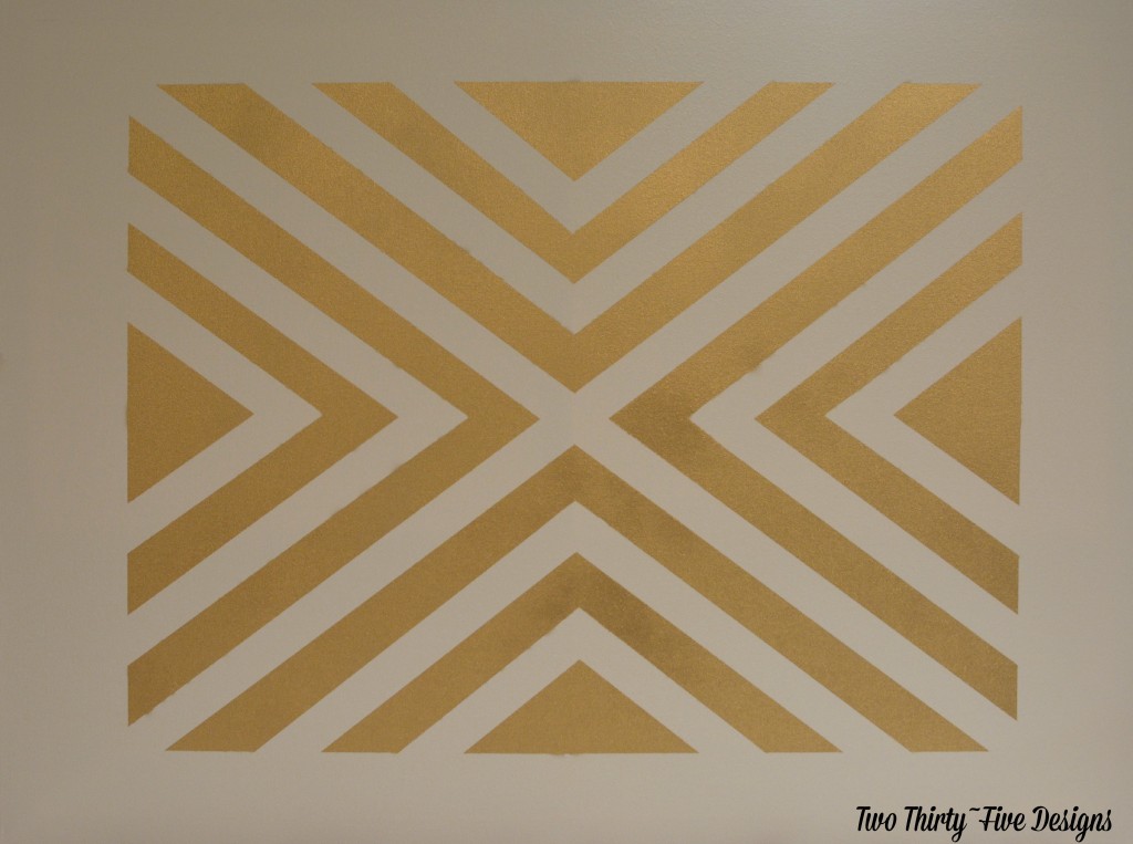 Gold Painted Patterned Canvas with TwoThirtyFiveDesigns.com