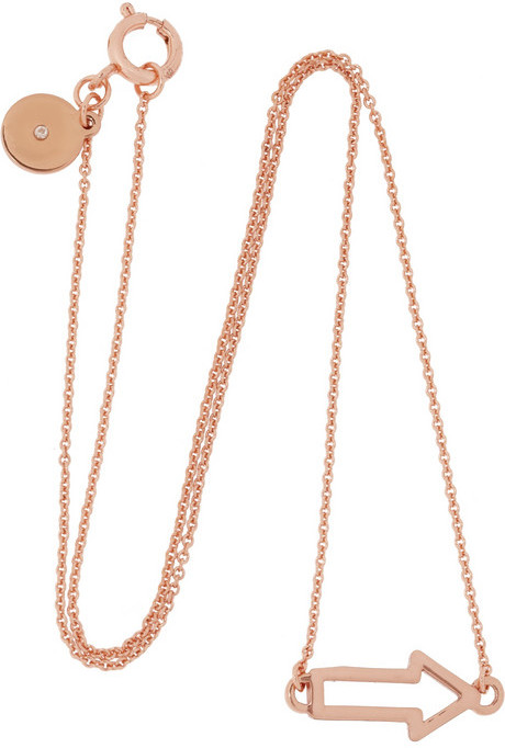 Marc by Marc Jacobs Arrow rose gold-plated necklace