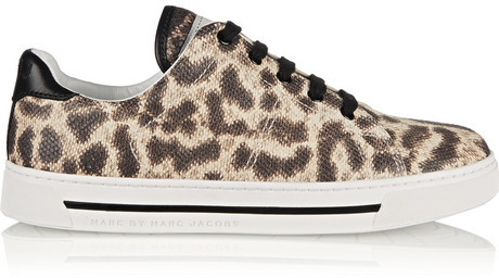 Marc by Marc Jacobs Leopard-print snake-effect leather sneakers