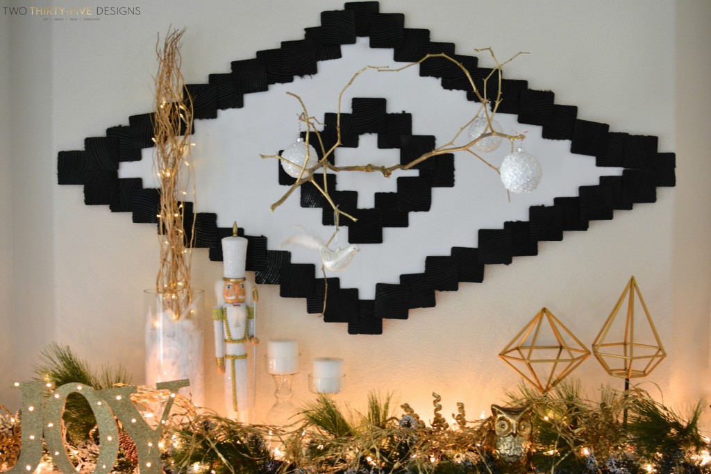 Ikea Christmas Mantel by Two Thirty~Five Designs
