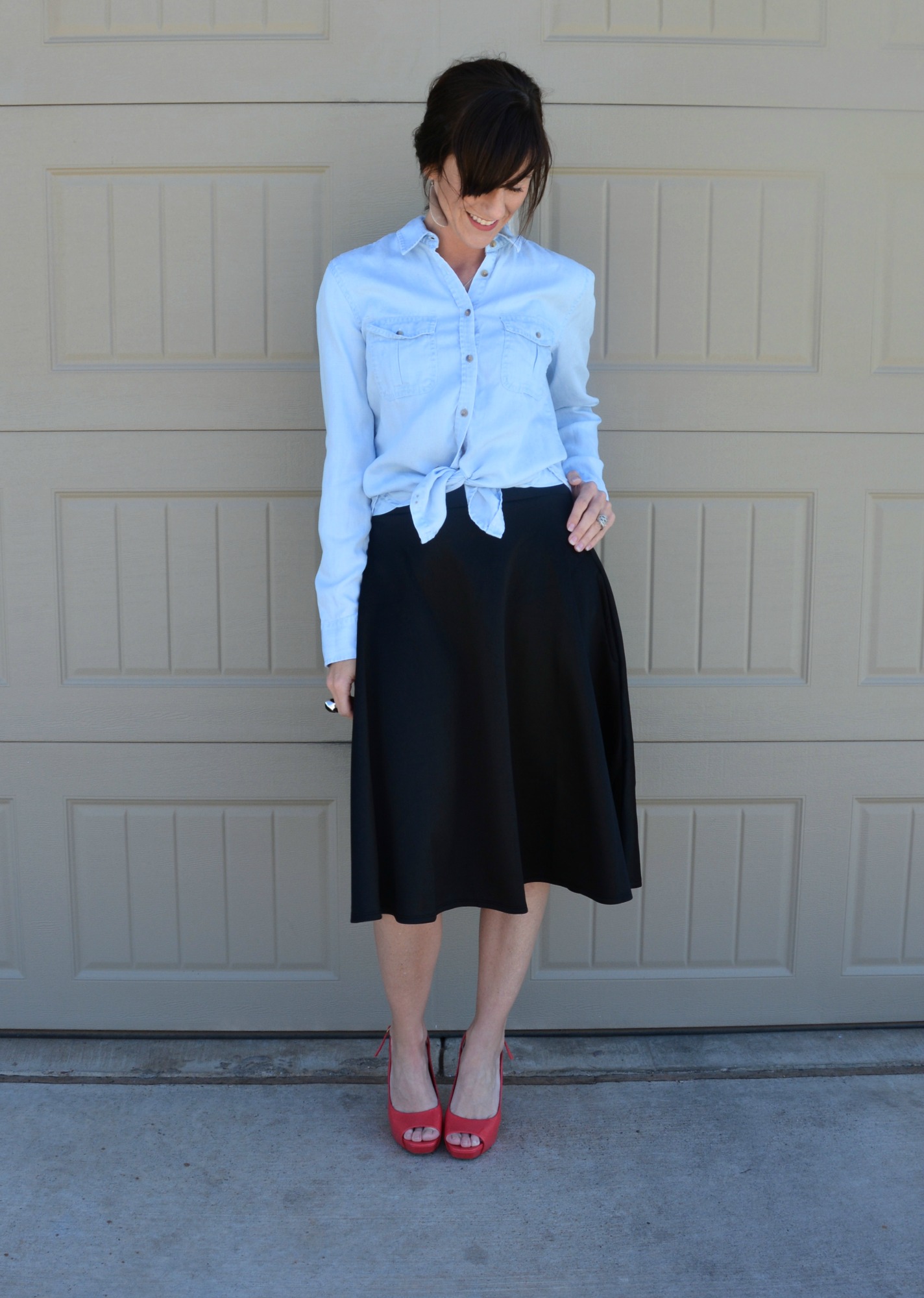 Casual Friday Link Up – Denim and Midiskirts